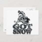 Met sneeuwproblemen briefkaart (Voorkant / Achterkant)