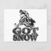 Met sneeuwproblemen briefkaart (Voorkant)