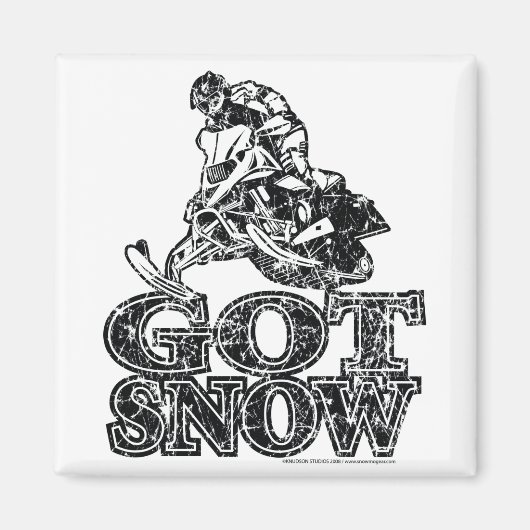 Met sneeuwproblemen magneet (Voorkant)