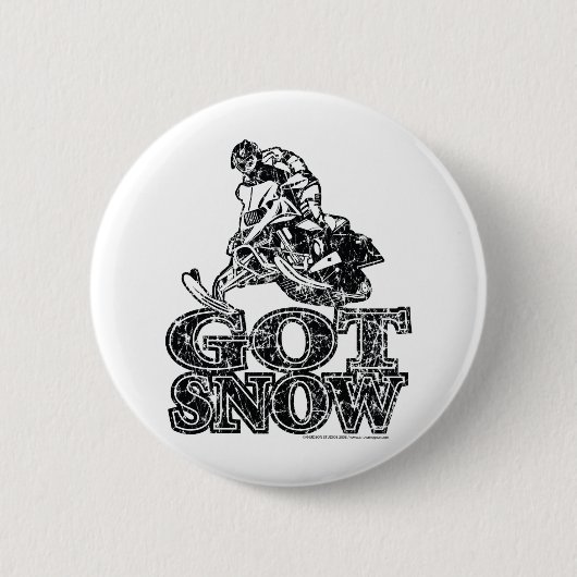 Met sneeuwproblemen ronde button 5,7 cm (Voorkant)