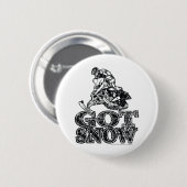 Met sneeuwproblemen ronde button 5,7 cm (Voorkant /achterkant)