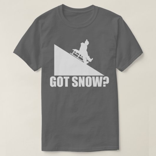 Met sneeuwsneeuwbuisvormer leunde Fan Winte T-shirt (Design voorkant)