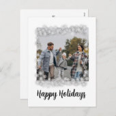 Met sneeuwvlokken feestdagenkaart (Voorkant / Achterkant)