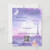 Met Song Request Amour Éternel RSVP Kaart (Achterkant)