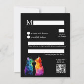 Met Song Request Perfect Your Wedding RSVP Kaartje (Achterkant)