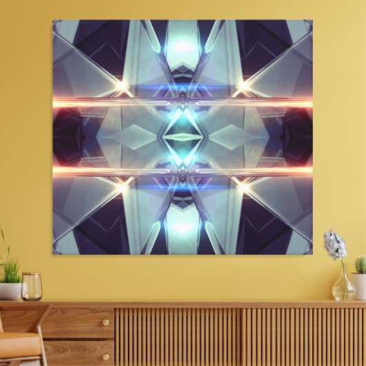met spaceship kaleidoscope omwikkeld canvas (Insitu (Woonkamer))