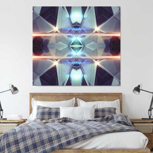 met spaceship kaleidoscope omwikkeld canvas (Insitu (Slaapkamer))