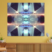 met spaceship kaleidoscope omwikkeld canvas afdruk (Insitu (Woonkamer))