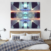 met spaceship kaleidoscope omwikkeld canvas afdruk (Insitu (Slaapkamer))