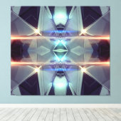 met spaceship kaleidoscope omwikkeld canvas afdruk (Insitu (Houten vloer))
