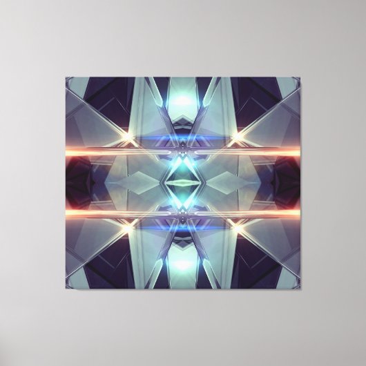 met spaceship kaleidoscope omwikkeld canvas afdruk (Voorkant)