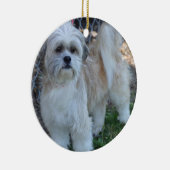 met speciale kerstboomversieringen voor foto's aan keramisch ornament (Rechts)