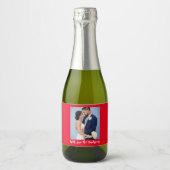 Met speciale liefdesfoto sparkling wijnetiket (Voorkant)