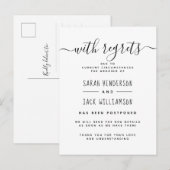 Met spijt Elegante uitnodiging voor verandering va Briefkaart (Voorkant / Achterkant)