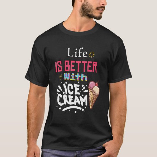 Met Sprinkles Zoet Ijs T-shirt (Voorkant)