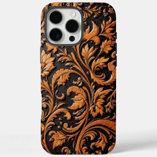 Met stans geperste reliëf lederen design Case-Mate iPhone case (Achterkant)