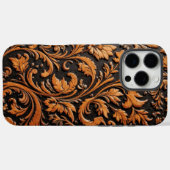 Met stans geperste reliëf lederen design Case-Mate iPhone case (Achterkant (horizontaal))