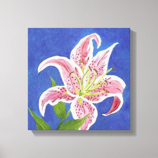 Met Stargazer Lily omwikkeld canvas Afdruk (Voorkant)