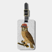 Met Steampunk Style Bowler Pet Bagagelabel (Voorkant verticaal)