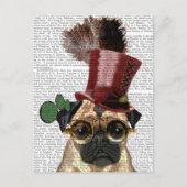 Met Steampunk Style Top Hat Briefkaart (Voorkant)