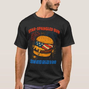 Met sterren belegde Burger 4 juli Patriottische BB T-shirt