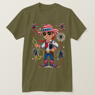 Met sterren bezaaide cowboy – 4 juli-viering ontwe t-shirt
