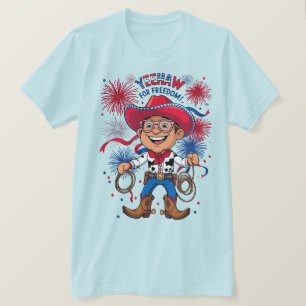 Met sterren bezaaide cowboy – 4 juli-vieringsontwe t-shirt