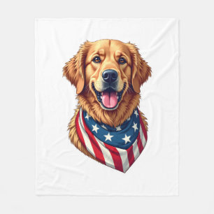 Met sterren bezaaide gouden retriever vintage T-sh Fleece Deken