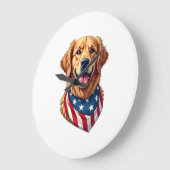 Met sterren bezaaide gouden retriever vintage T-sh Grote Klok (Hoek)