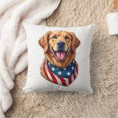 Met sterren bezaaide gouden retriever vintage T-sh Kussen (Deken)