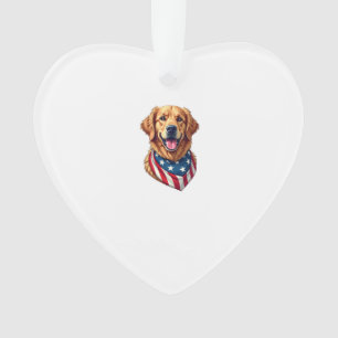 Met sterren bezaaide gouden retriever vintage T-sh Ornament