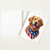 Met sterren bezaaide gouden retriever vintage T-sh Planner (Display)
