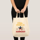 "Met sterren bezaaide hamerde tee - Grappige dronk Tote Bag (Voorkant (product))