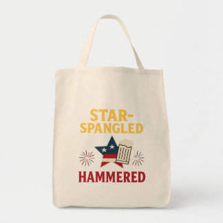 "Met sterren bezaaide hamerde tee - Grappige dronk Tote Bag