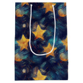 Met sterren bezaaide hemel medium cadeauzakje (Achterkant)