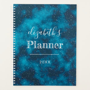 Met sterren bezaaide nachthemel gepersonaliseerd b planner