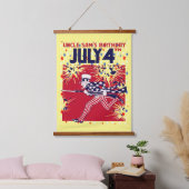 Met sterren bezaaide Oom Sam verjaardag 4 juli Hangend Wandkleed (Slaapkamer)