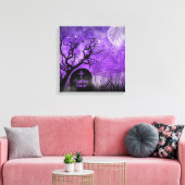 Met sterren bezaaide paarse gotische web custom ve canvas afdruk (Insitu (Woonkamer))
