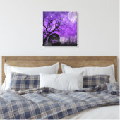 Met sterren bezaaide paarse gotische web custom ve canvas afdruk (Insitu (Slaapkamer))