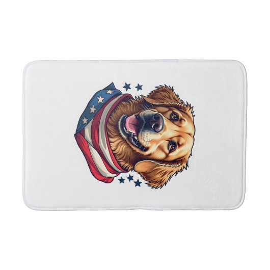 Met sterren bezaaide vintage Golden Retriever T-sh Badmat (Voorkant)