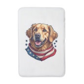 Met sterren bezaaide vintage Golden Retriever T-sh Badmat (Voorkant Verticaal)