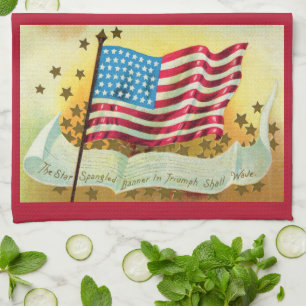 Met sterren gespikkelde banier Amerikaanse vlag ke Theedoek