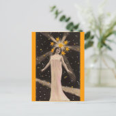 Met sterren op haar hoofd briefkaart (Staand voorkant)