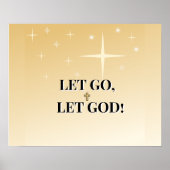 Met Sterren Opgelaten Laat God Kruis Licht Poster (Voorkant)