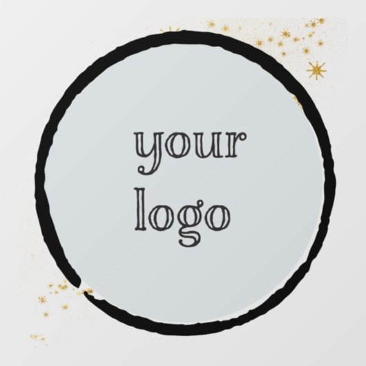 Met sterren Vepersonaliseerd logo Raamsticker (Vel)