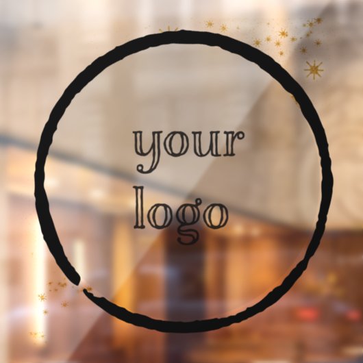 Met sterren Vepersonaliseerd logo Raamsticker (Vel 2)