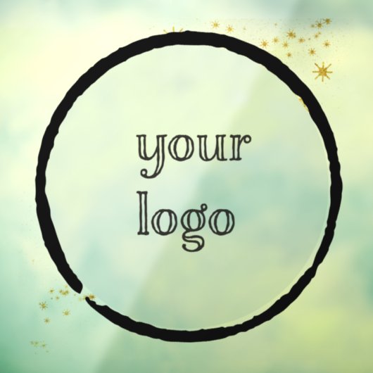 Met sterren Vepersonaliseerd logo Raamsticker (Vel 3)