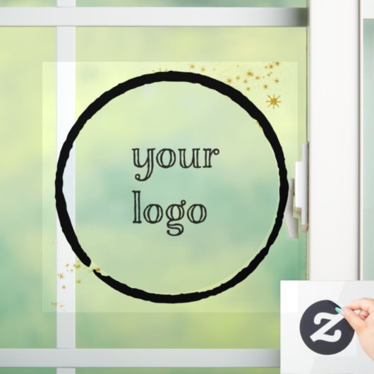 Met sterren Veprijzeld gepersonaliseerd logo Raamsticker (Huis)