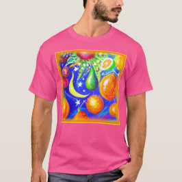 Met sterren verlichte fruitmand. Nu kopen T-shirt