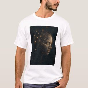 Met sterren verlichte neurale geest t-shirt